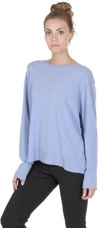 Dames Oversized Boothals Trui Coe 008 Sky Blue - maat Hemelsblauw