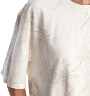 Dames oversized T-shirt met korte mouwen 866972 Beige