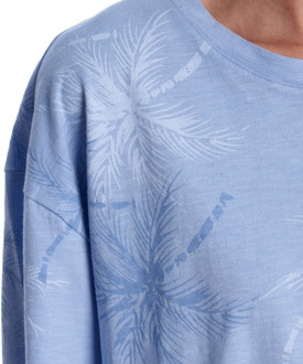 Dames oversized T-shirt met korte mouwen 866972 - maat S Blauw