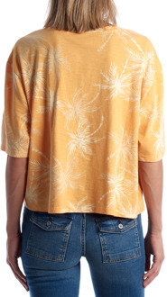 Dames oversized T-shirt met korte mouwen 866972 - maat S Oranje