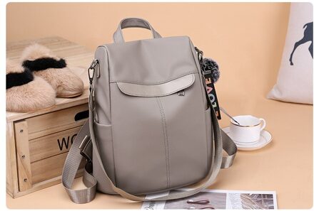 Dames Oxford Doek Grote Capaciteit Multifunctionele Rugzak, Vrouwelijke Student Mode Rugzak, Street Schoudertas khaki