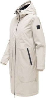 dames parka tussenjas Edelumhang met capuchon Beige - L