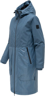 dames parka tussenjas Edelumhang met capuchon Blauw - XL