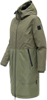 dames parka tussenjas Edelumhang met capuchon Groen