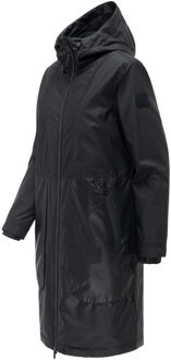 dames parka tussenjas Edelumhang met capuchon Zwart - XL