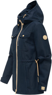 dames parka tussenjas Sohaa met capuchon Blauw