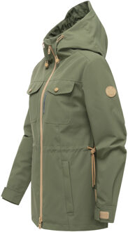 dames parka tussenjas Sohaa met capuchon Groen