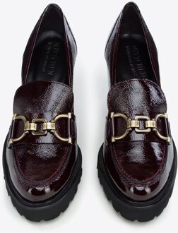 Dames Patent Leather Pumps met Gesp Donker Burgundy Donker Burgundy Donkerrood - EU 38