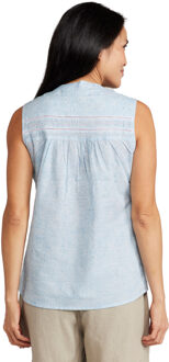 Dames Petra Gedrukte Mouwloze Shirt (Wit) - maat