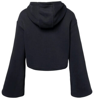 Dames pirumo crop hoodie - maat S Zwart
