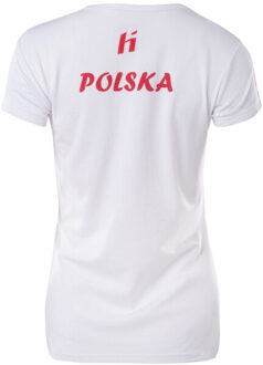 Dames polen fan t-shirt Wit - L