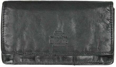 Dames portemonnee Cow Lavato Leer - zwart