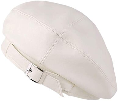 Dames Pu Leather Casual Baret Hoeden Mode Lederen Franse Kunstenaar Beret Hoeden Voor Vrouwen Meisjes Herfst En Winter Zachte Baretten WH