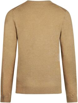 Dames Pullover V-hals Merinowol Camel Beige - L,M,S,XL,XXL