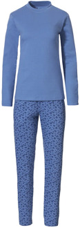 Dames pyjama set interlock lange mouw + broek Blauw - XL