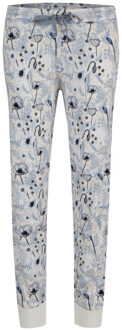 Dames pyjama set jersey katoen gebloemd Lichtblauw - XL
