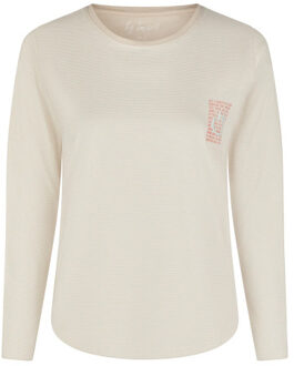 Dames pyjama set lang katoen beige/mintgroen gestreept Veelkleurig