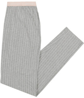 Dames pyjama set lang wit/grijs gestreept - maat M Veelkleurig