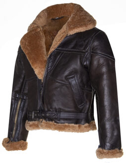 Dames RAF schapenvacht vliegend jack-Albany - maat EU 52 / UK 24 Bruin