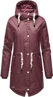 dames regenjas Flower of Ocean – Waterdicht & Trendy Rood