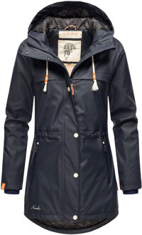 dames regenjas Rainy Forest – Waterdicht & Stijlvol Blauw - XL