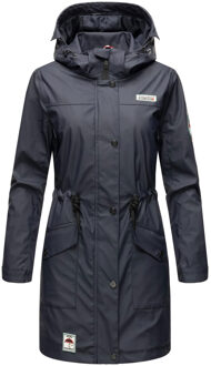 Dames Regenmantel Deike – Waterafstotend met Afneembare Capuchon Blauw - XS