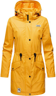 Dames Regenmantel Deike – Waterafstotend met Afneembare Capuchon Geel - XS