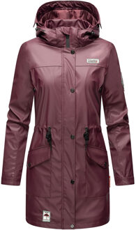 Dames Regenmantel Deike – Waterafstotend met Afneembare Capuchon Rood - XS