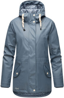 dames regenmantel Oceans Heart – Waterdicht & Stijlvol Blauw