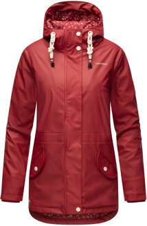 dames regenmantel Oceans Heart – Waterdicht & Stijlvol Rood - M
