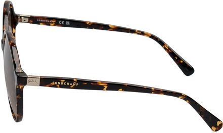 Dames Retro Ronde Acetaat Zonnebril LO694S Bruin - One Size