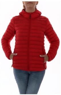 Dames Rode Puffer Jacket - maat M Rood