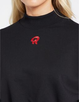 Dames Rode Run Inky Cropped Sweatshirt in Zwart - maat