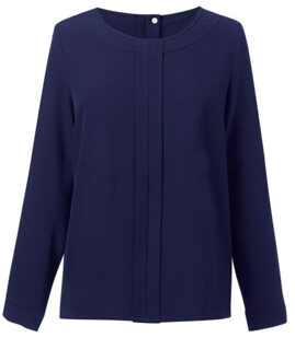 Dames roma blouse met lange mouwen Blauw - 52