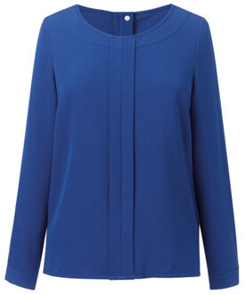 Dames roma blouse met lange mouwen - maat 34 Blauw