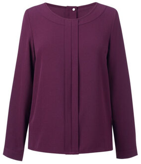 Dames roma blouse met lange mouwen - maat 46 Rood