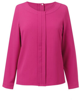 Dames roma blouse met lange mouwen - maat 46 Roze
