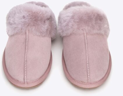 Dames Roze Suède Leren Pantoffels - EU 36