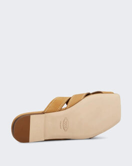 Dames sand.cuoio flat 99l fasce incr Bruin - 39
