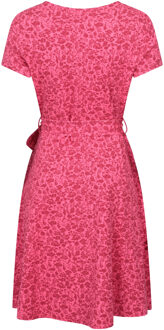 Dames Santorini Bloemen Jersey Wikkeljurk (Rood)