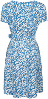 Dames Santorini UV Jersey Wrap Jurk (Felblauw)
