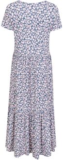 Dames Sardiniabloemen Gelaagd Jurk (Grijs) - maat