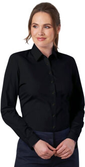 Dames selene shirt met lange mouwen - maat 40 Zwart