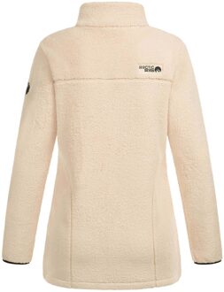 Dames Sherpa Fleecejas – Warme Outdoorjas met Rits Beige - maat