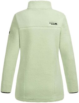 Dames Sherpa Fleecejas – Warme Outdoorjas met Rits Dusty Mint Groen - XL