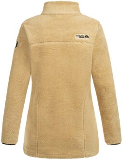Dames Sherpa Fleecejas – Warme Outdoorjas met Rits Pale Khaki - maat 3XL Bruin