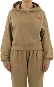 Dames short hoody - maat S Bruin