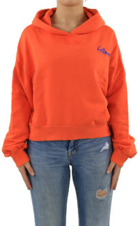 Dames short hoody - maat S Oranje