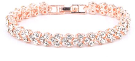 dames sieraden Romeinse Stijl Vrouw Crystal Armbanden armbanden voor vrouwen armband femme argent # XX20 roos goud
