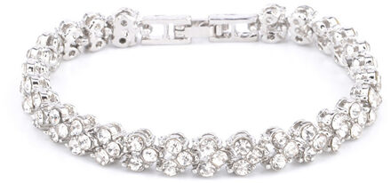 dames sieraden Romeinse Stijl Vrouw Crystal Armbanden armbanden voor vrouwen armband femme argent # XX20 zilver